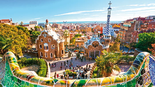 Parc Guell in Barcelona, Spain